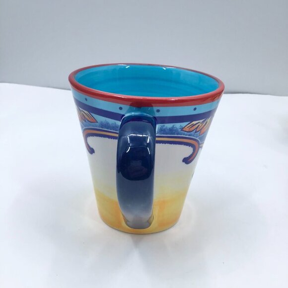 Zanzibar Euro Ceramica Coffee Tea Mugs Boho Cottagecore Contemporary Cone Shape - Picture 10 of 14